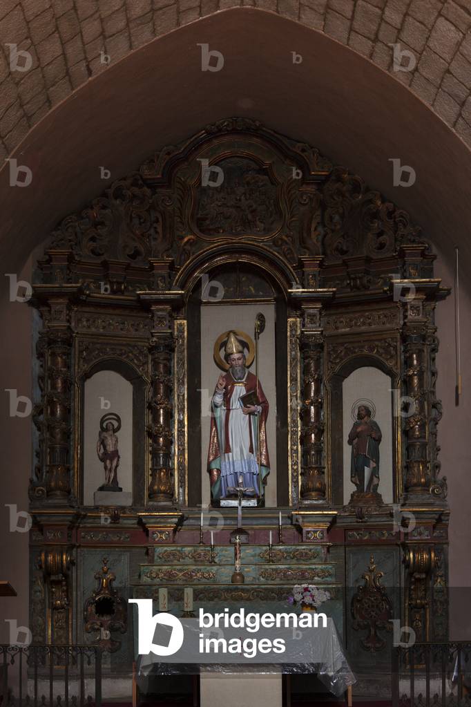 The parish church (L'església parroquial Sant Martí). Interior. The high altar. Baroque.