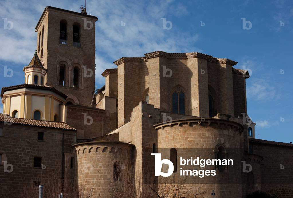 The cathedral. Exterior. East. The apse and tower, Romanesque. The dome, baroque.