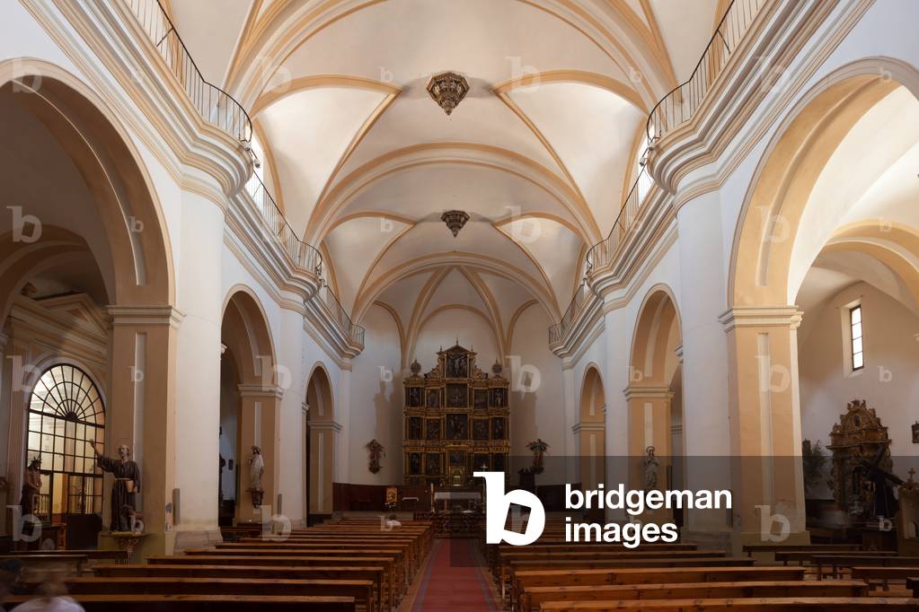 Parish church Iglesia de San Gil. Interior. The nave. 19th century.