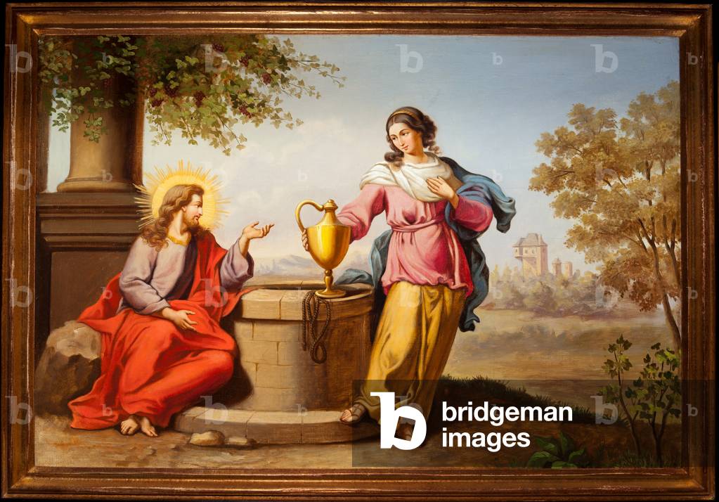 Jésus and the Samaritaine, 19th century (oil on canvas)