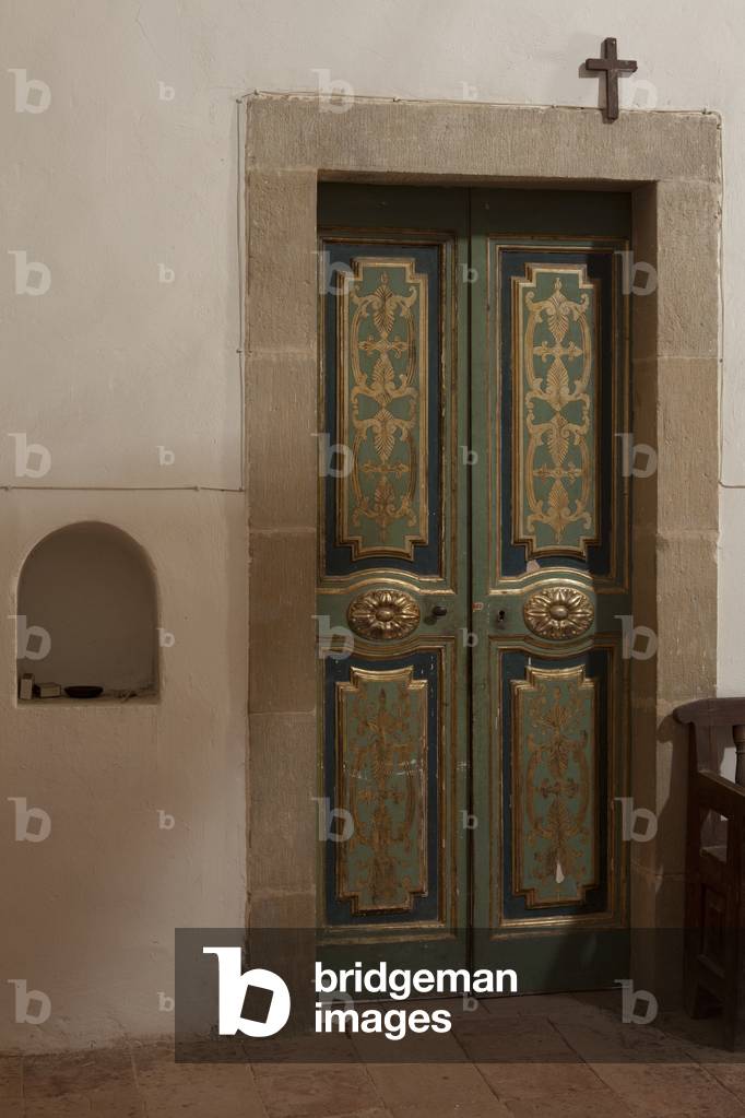 Parish church. Interior. The entrance door to the sacristy.