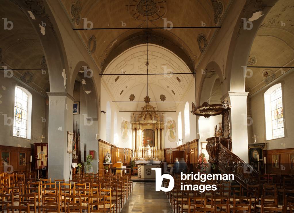 Sint-Kornelis Horebeke. Parish church (Sint-Korneliskerk). Interior. The nave.