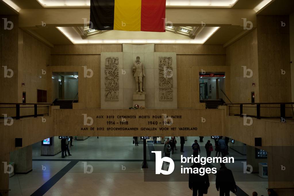 Brussels central station. 1952. Interior. Architect Maxime Brunfaut.