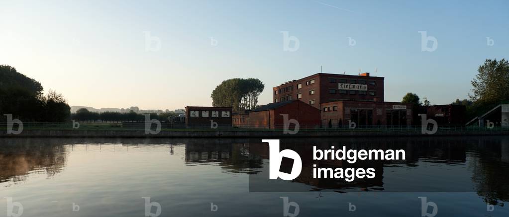 Brewery (Liefmans). View with the stream Scheldt (De Schelde).