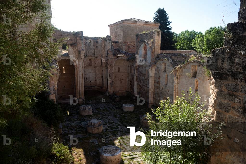 Monastery (Monasterio de San Pedro de Arlanza). The Church. The nave. Ruins. Gothic.