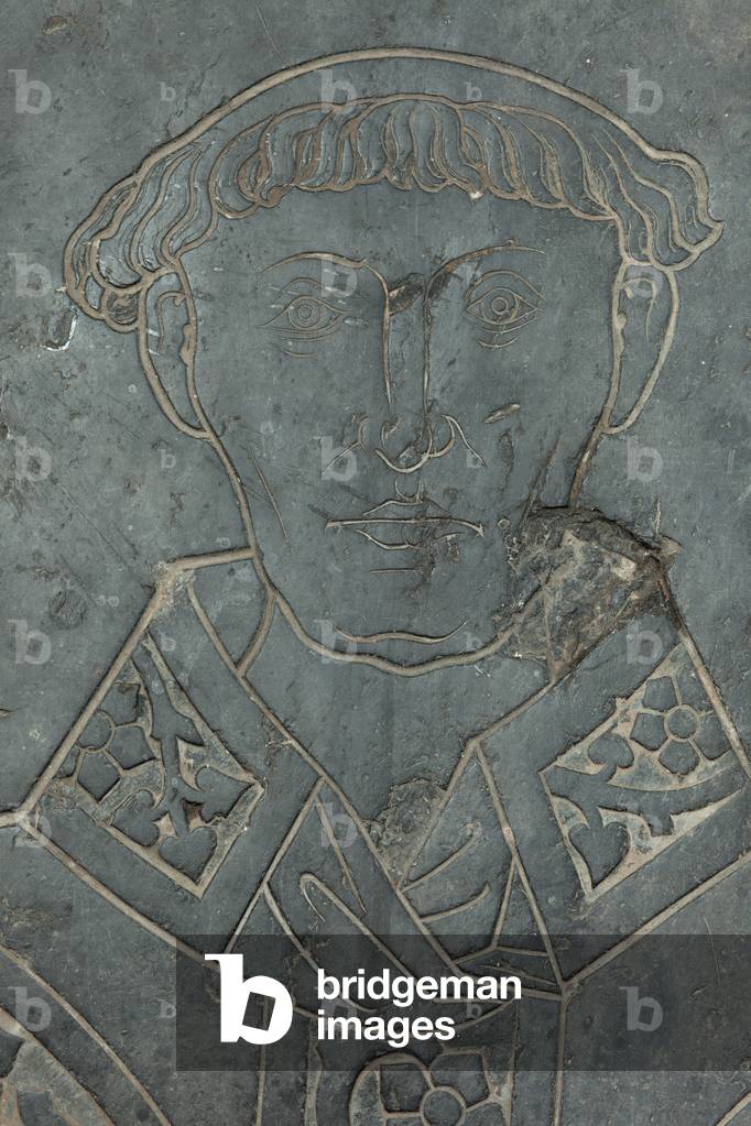 Tombstone of Rogier Van Brakel. 15th century. Detail.