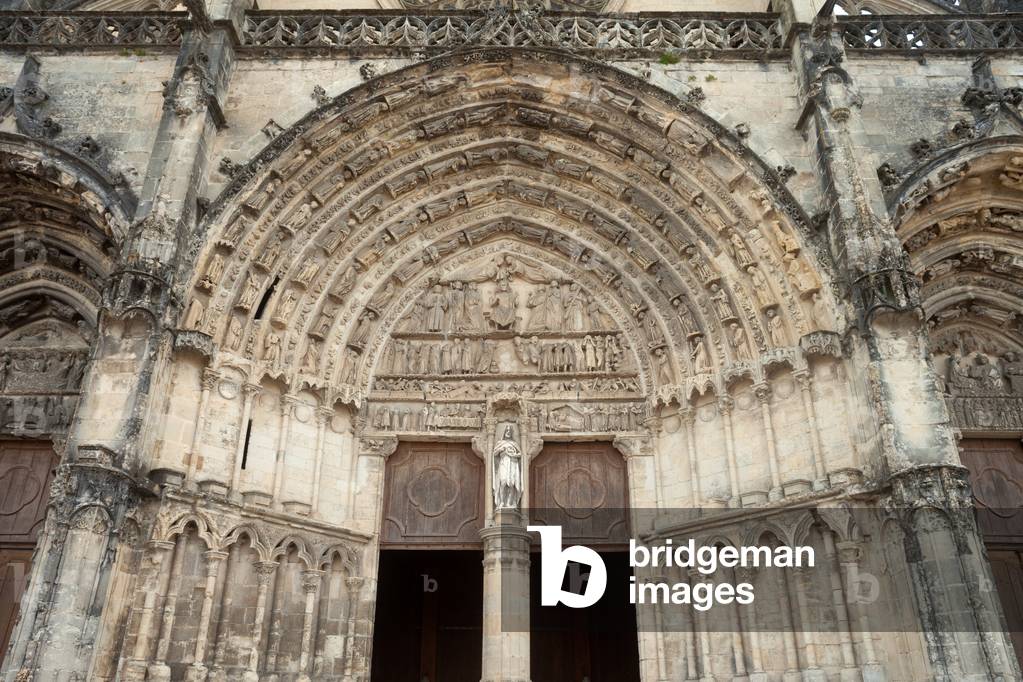 Cathedral (Cathédrale Saint-Jean-Baptiste). Exterior. West façade. Central porch.