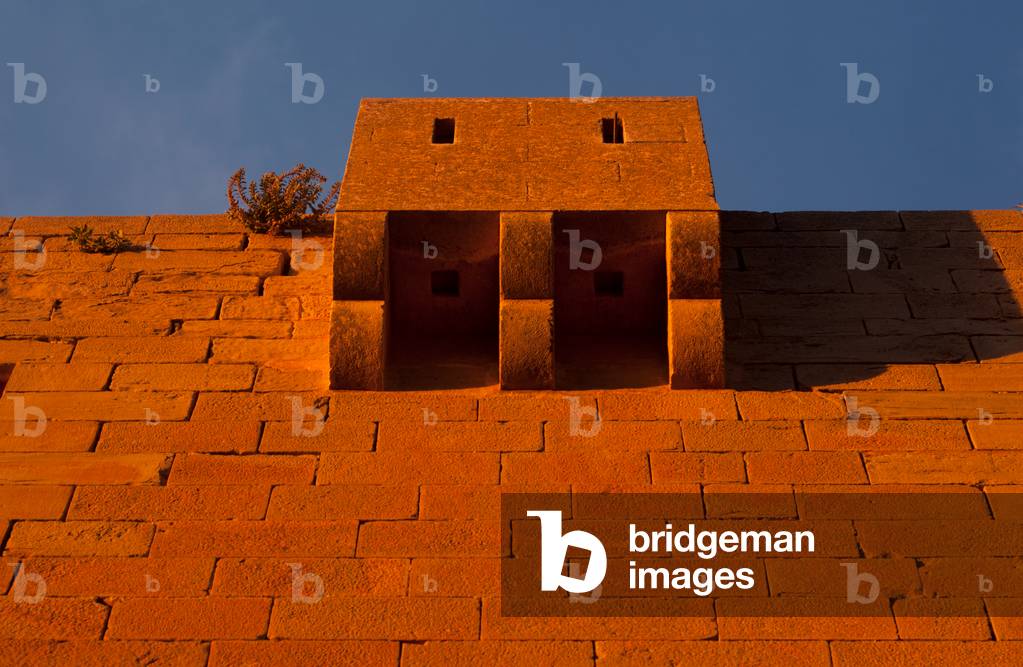Castle (Castell de Montclar). Exterior. Façade. Detail. 1638.