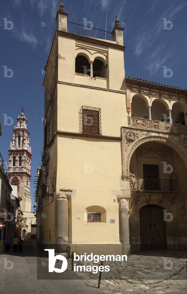 Calle Emilio Castelar 37. Palace/gentleman's house (Casa Palacio de Valdehermoso). The church (San Juan tower.