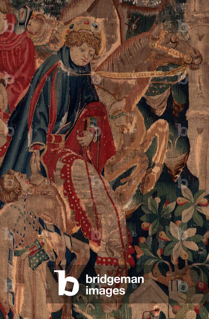 History of Saint Piat and Saint Eleuthère, Scene 8, Detail centre. Horsemen.