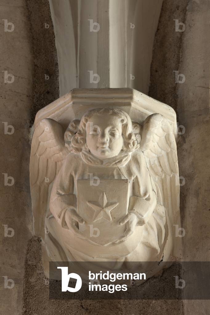 Church (Église Saint-Sauveur). Interior. A corbel.