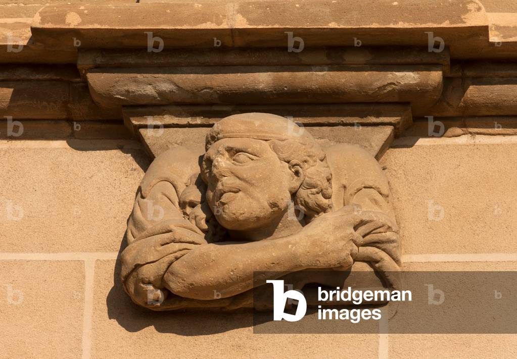 Sanctuary (Cova de Sant Ignasi). The church. Exterior. south façade. Detail. A corbel. Baroque. 18th century.