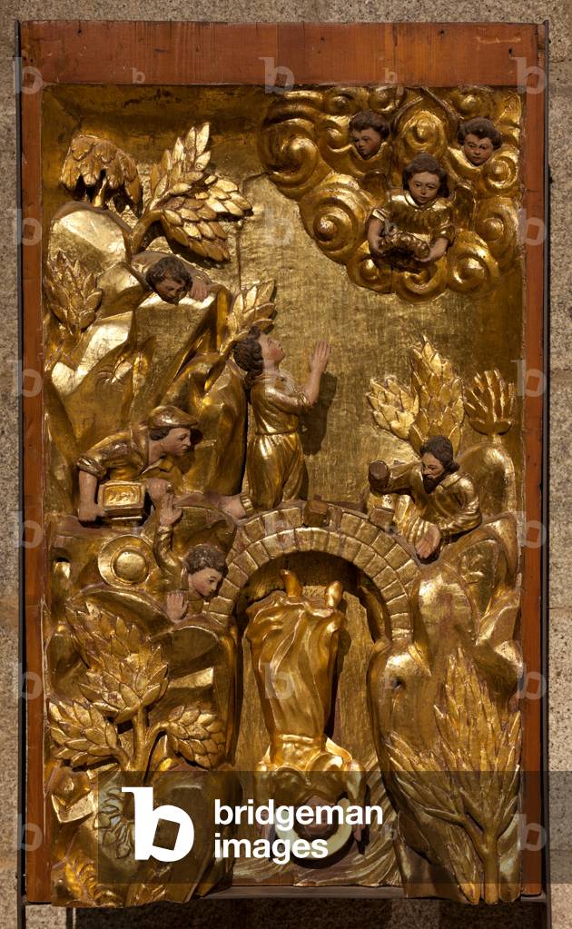 Cathedral. Interior. Altarpiece (Sant Ermengol). Detail. Panel.