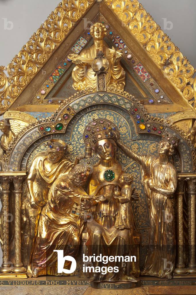 Chasse of church Notre-Dame, Tournai. Representing scenes of the Virgin's life and Christ passion.