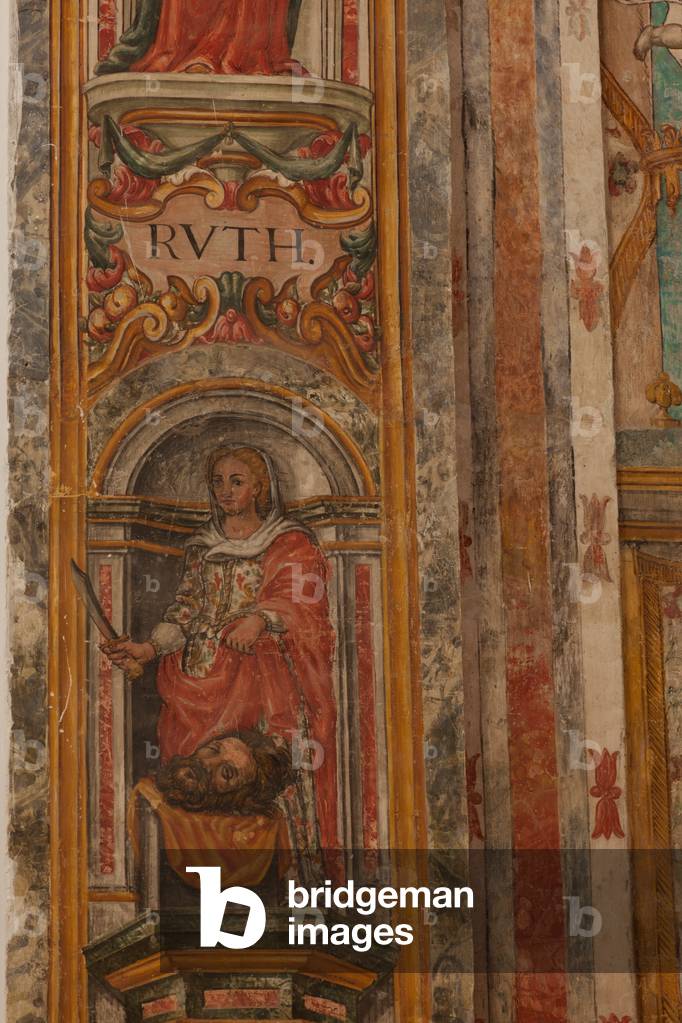 Parish church (Iglesia de San Agustín). Interior. Wall paintings. Detail. IVDITH. Baroque. 17th century.