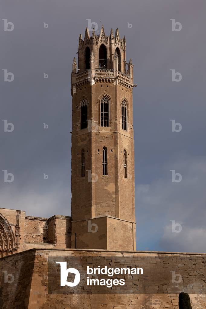 The old cathedral (La Seu Vella). The tower. After restoration.
