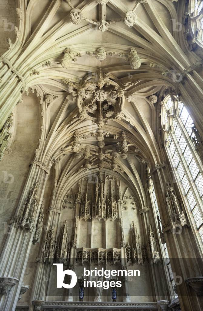 Cathedral (Cathédrale Notre-Dame). Interior. South. A chapel. Detail. The vaults. Gothic.