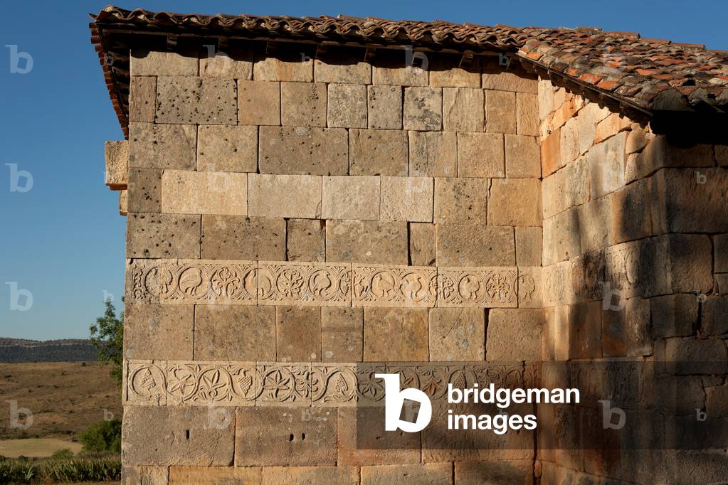 Hermitage (Ermita de Santa María). Visigoth. 7th century and later. Exterior. East. Wall no 4. Detail. Bas-reliefs.