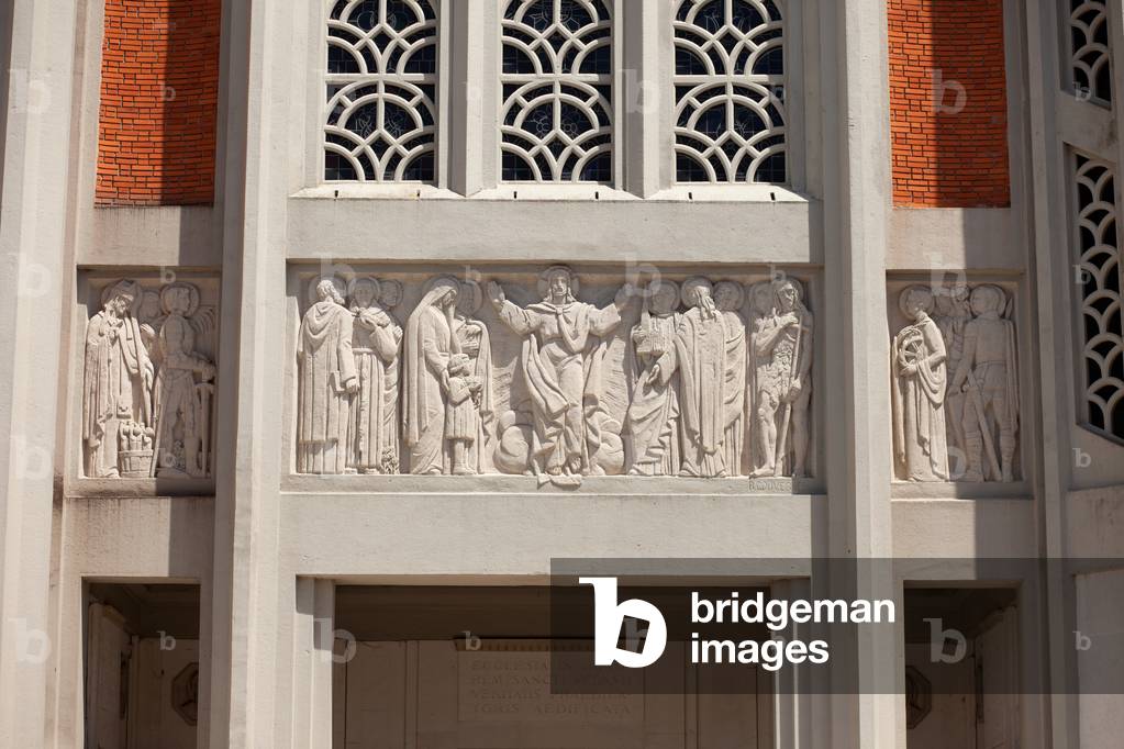 Abbey church, The tower, detail, Eglise abbatiale Saint-Vaast, Moreuil, Hauts-de-France, Somme, France (photo)