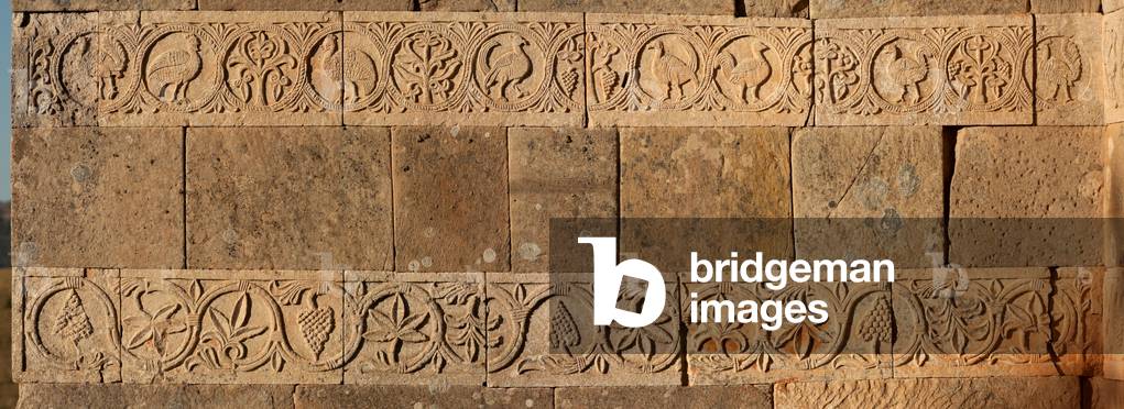 Hermitage (Ermita de Santa María). Visigoth. 7th century and later. Exterior. East. Wall no 4. Detail. Bas-reliefs.