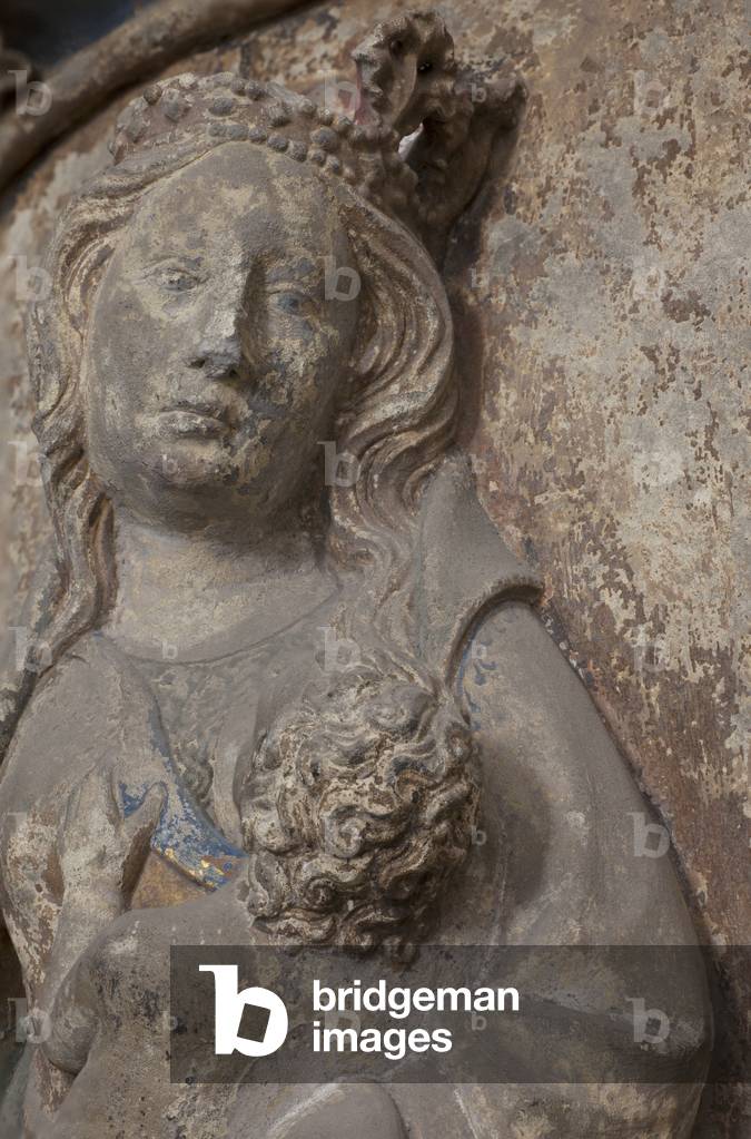 Votive monument of Marie de Quinghien, Cathédrale Notre-Dame, Tournai, Hainaut, Belgium, c.1430 (stone)