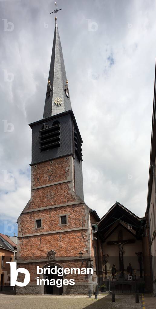 Church (Eglise Saint-Martin). Exterior. West facade with the tower.
