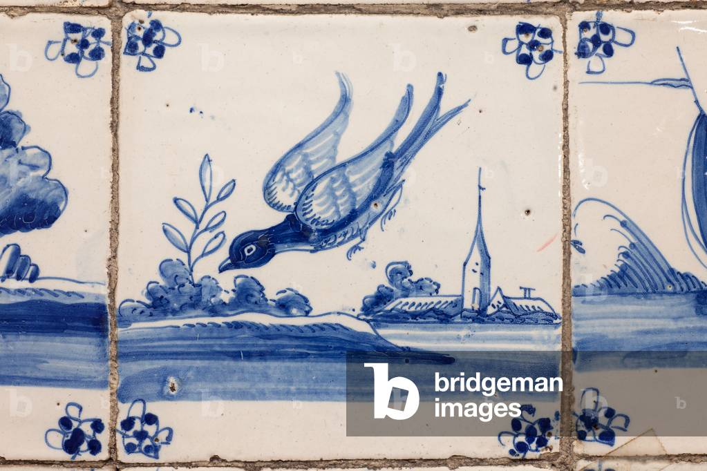 Abbey (Zwartzusterklooster). Interior. The kitchen. Setail. Ceramic tiles. 18th century.