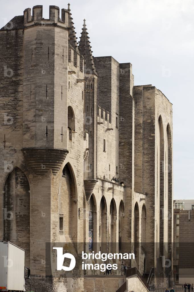 The popes' palace (Palais des Papes). Exterior. Gothic. 14th century.