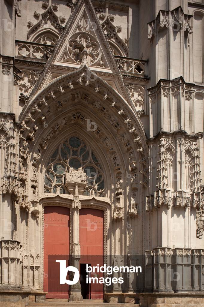 Cathedral (Cathédrale Saint-Pierre). Exterior. West façade. Right portico.