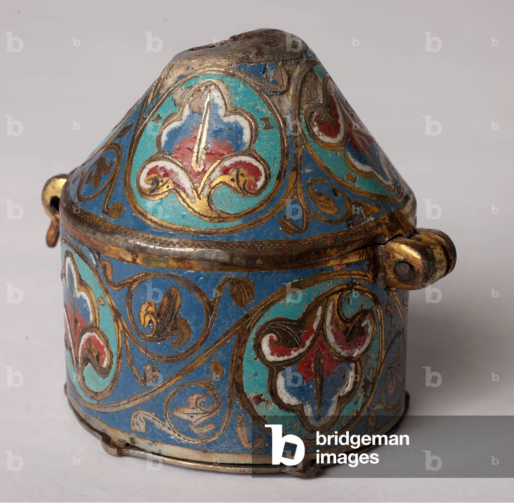 Pyx. Enamel. Atelier of Limoges, France. 13th century