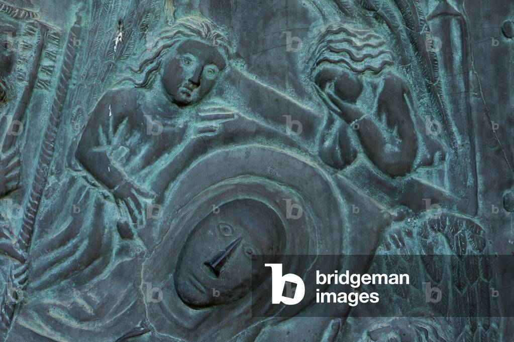 Detail from the church door, Real Monasterio de Santa María, Guadalupe, Extremadura, Cáceres, Spain (photo)