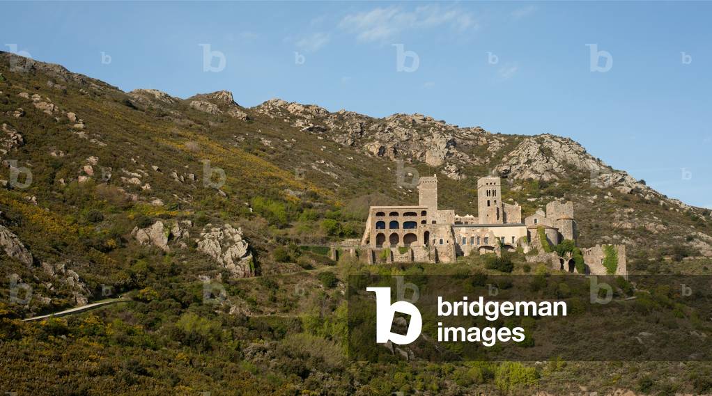 Monastery (Monestir de Sant Pere de Rodes). The site. Landscape.