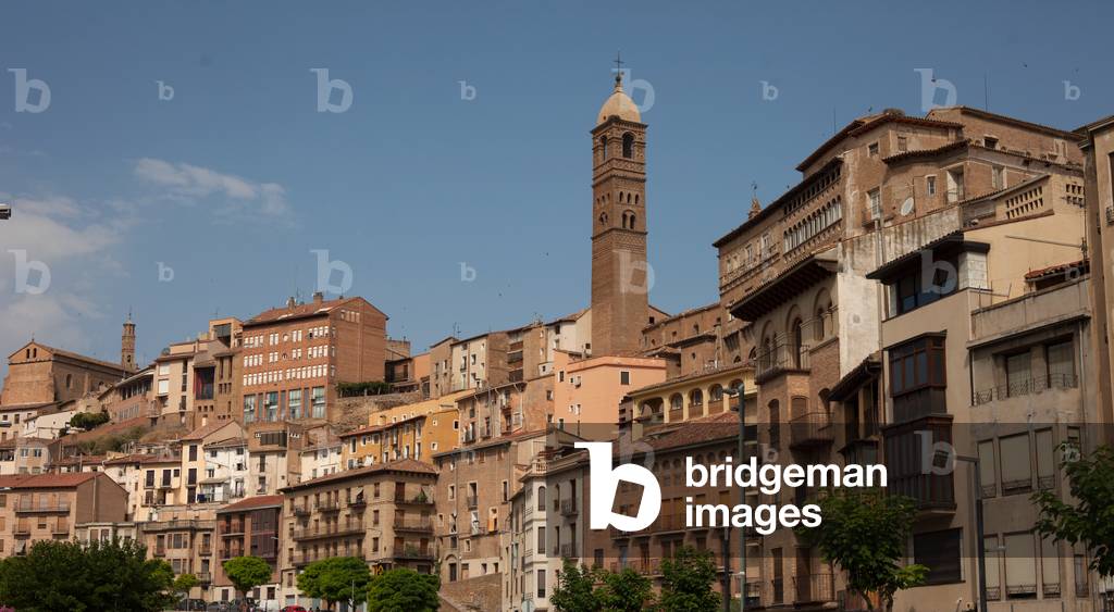 A city view. Church (San Miguel, the tower.