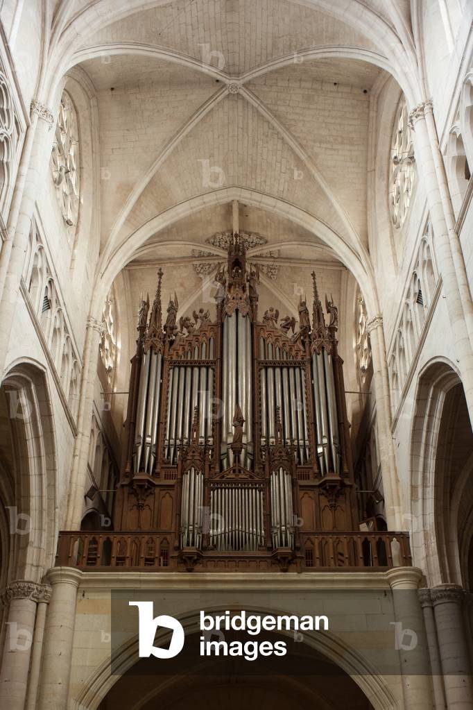 The organ, 1852, Interior, Cathédrale Notre-Dame-de-l'Assomption, Luçon, Pays de la Loire, Vendée, France (photo)