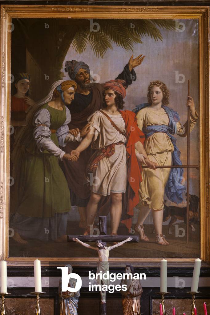Parish church Opbrakel, (Sint-Martinuskerk). Interior. South aisle, altar. Detail, painting.