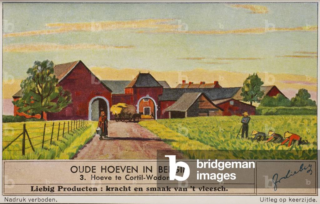 old farms in Belgium, no 3, a farm at Cortil-Wodon. 1940.
