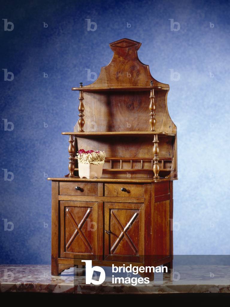 Miniature furniture: mahogany kitchen buffet. Dim. 81x37x25 cm. 18th century