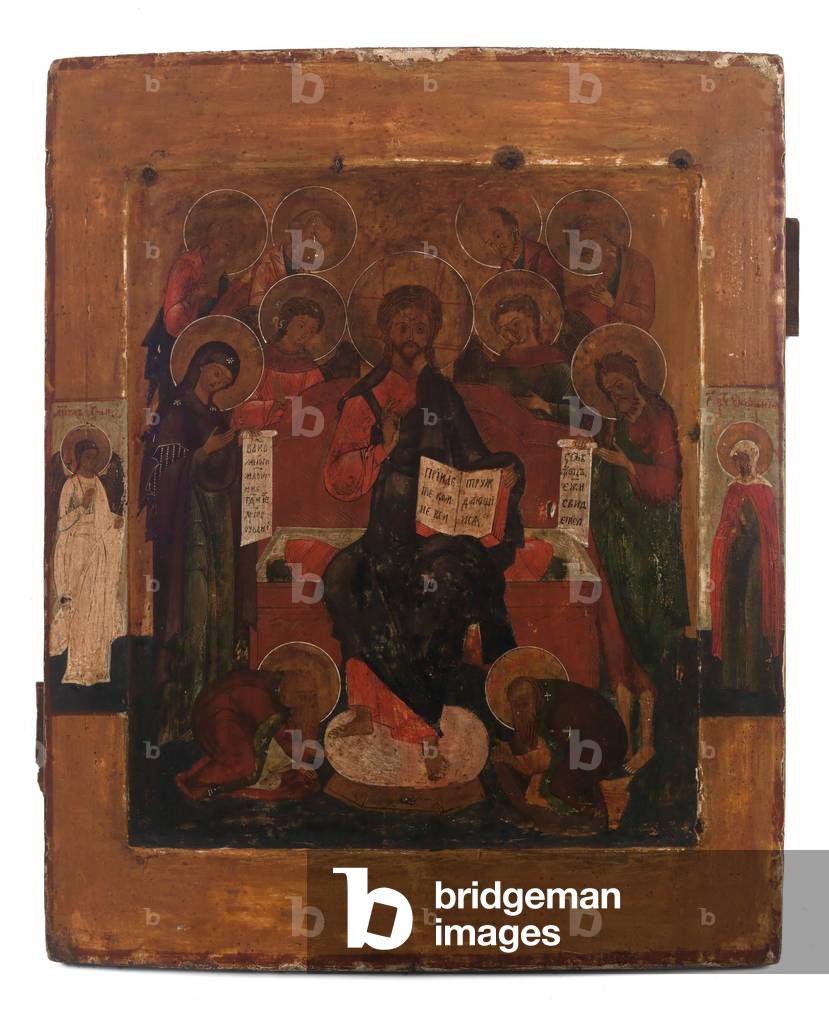 Icon with the Deesis, first half of the 19th century (tempera on panel)