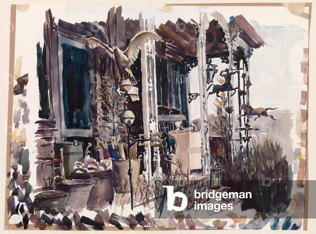 Antique Dealer's Porch (w/c on paper)