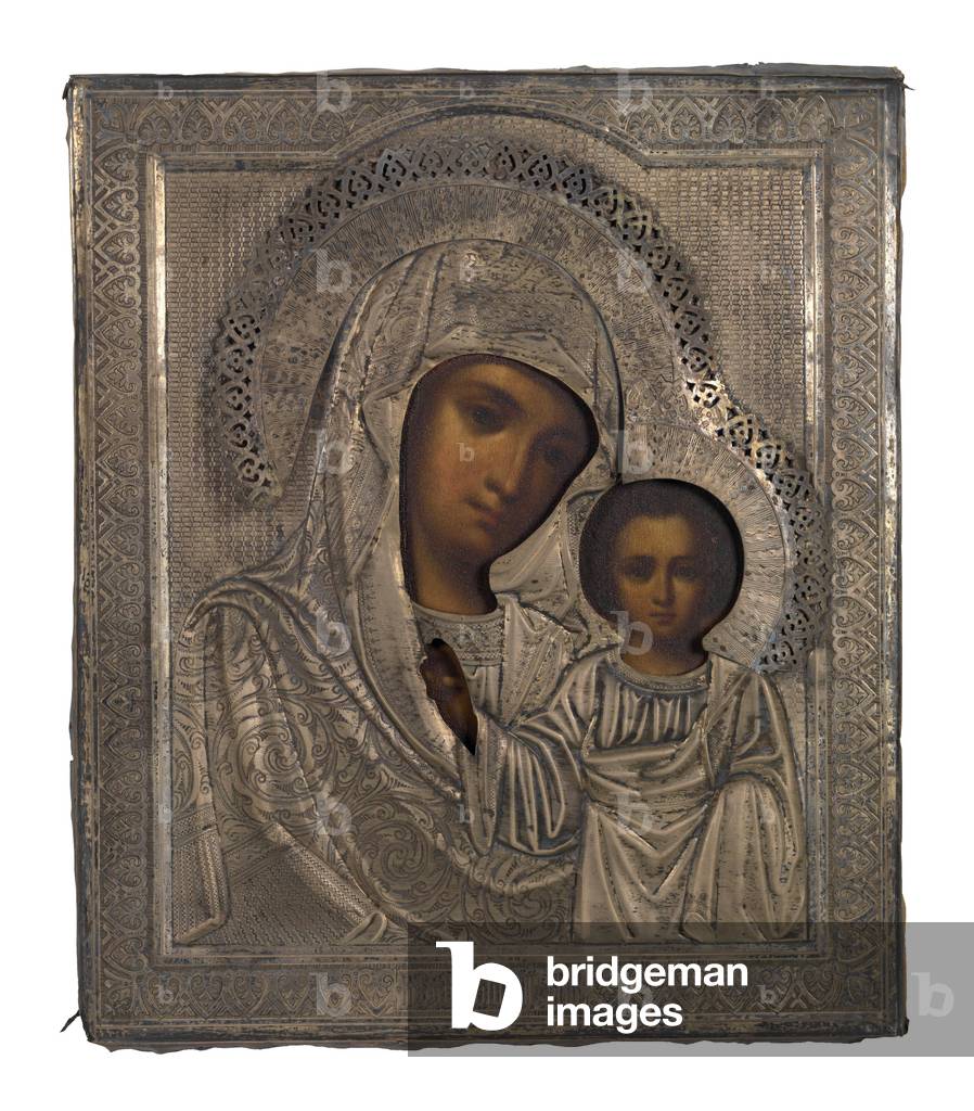 Icon with Mother of God, 19th century (tempera on panel)