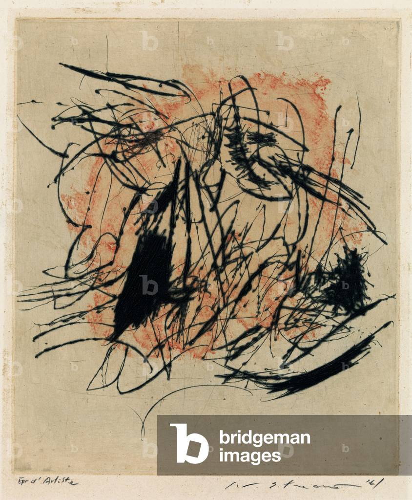 Abstract (artist's proof), 1961 (drypoint etching)