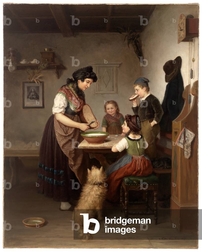 Peasant Family at Supper, 1875 (oil on canvas)