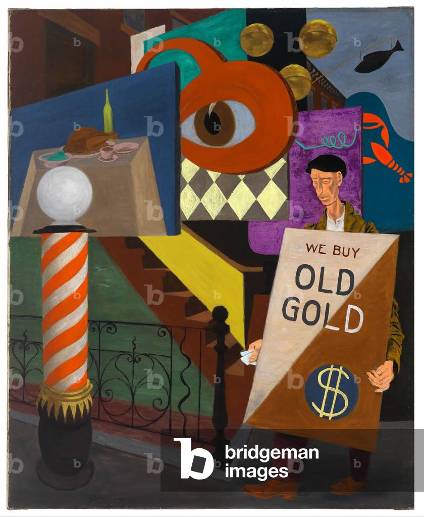 We Buy Old Gold, c.1941 (oil on canvas)