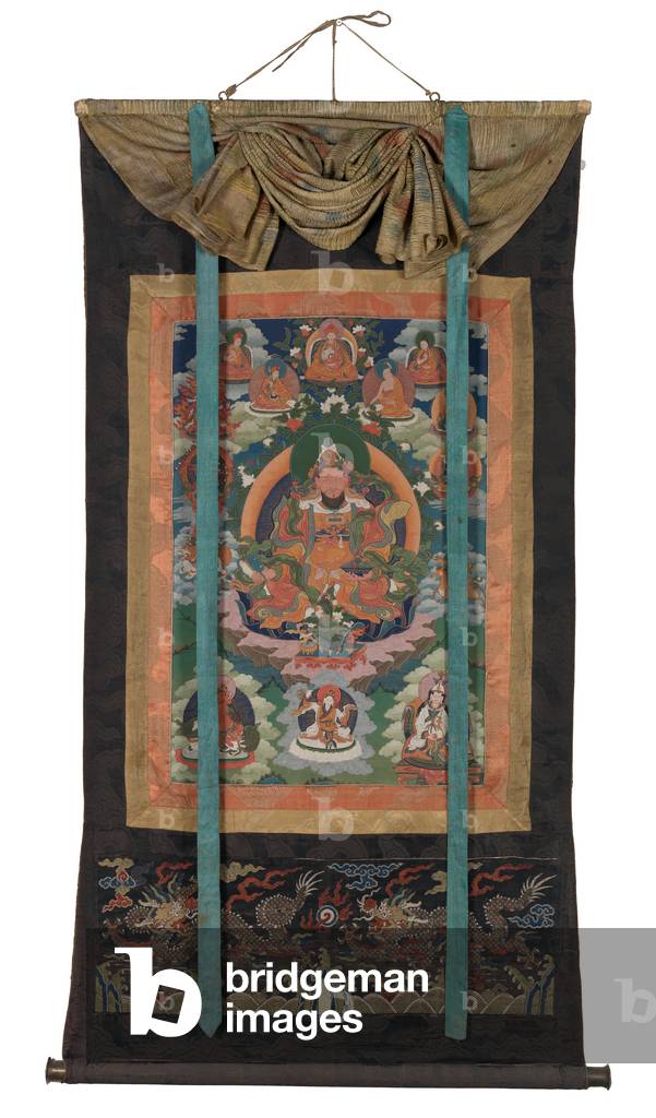 Guru Loden Chog-Sred, Fifth Manifestation, 18th-19th century (Thangka: colours on cloth, cloth mountings, wooden dowels)