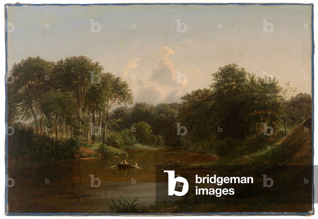 On the Schuylkill, 19th century (oil on canvas)