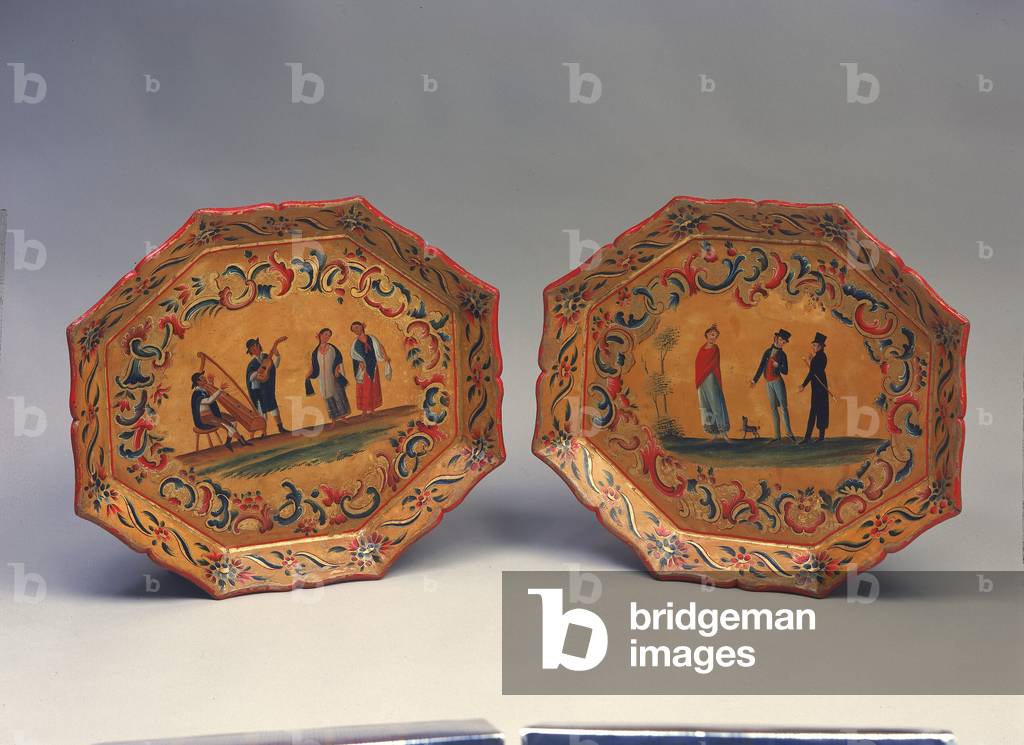 Tray, early 19th century (lacquered wood)