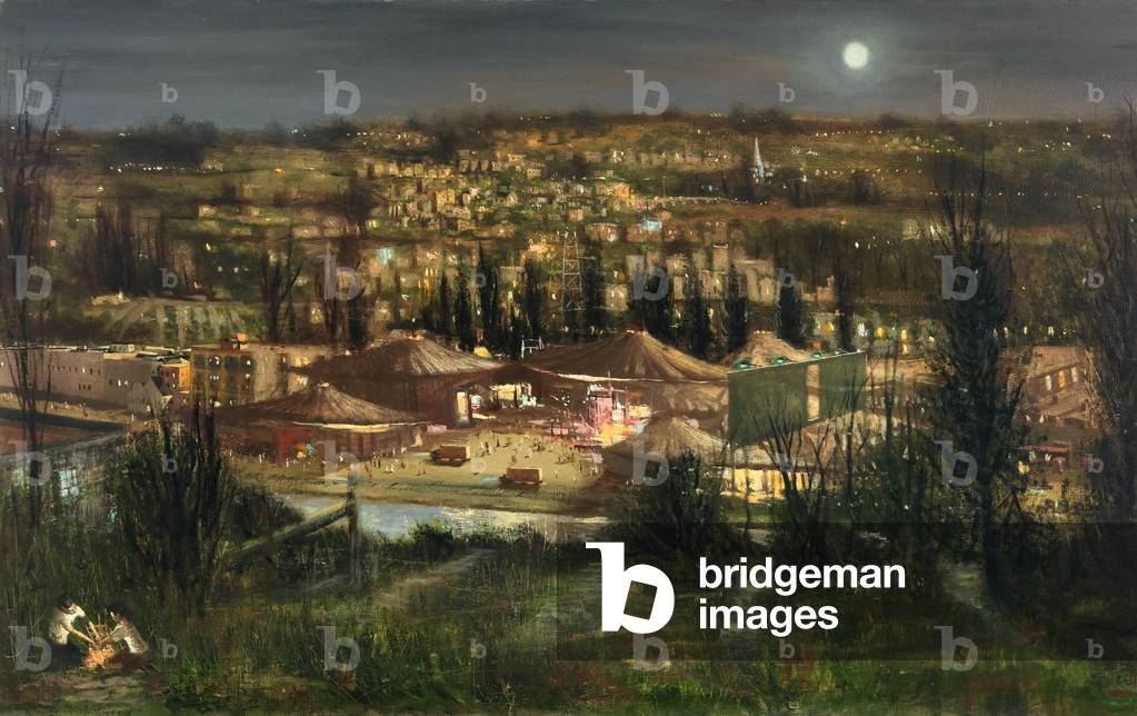 Night Fair (oil on canvas)