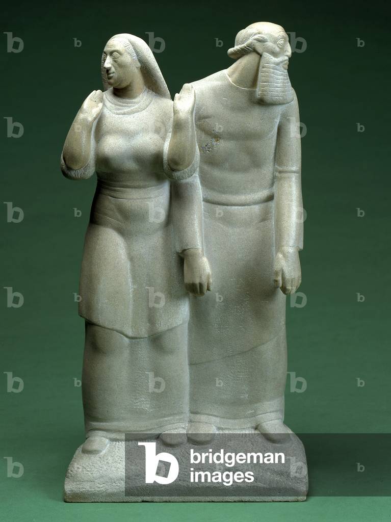 Sarah and Abraham, c.1936 (limestone)