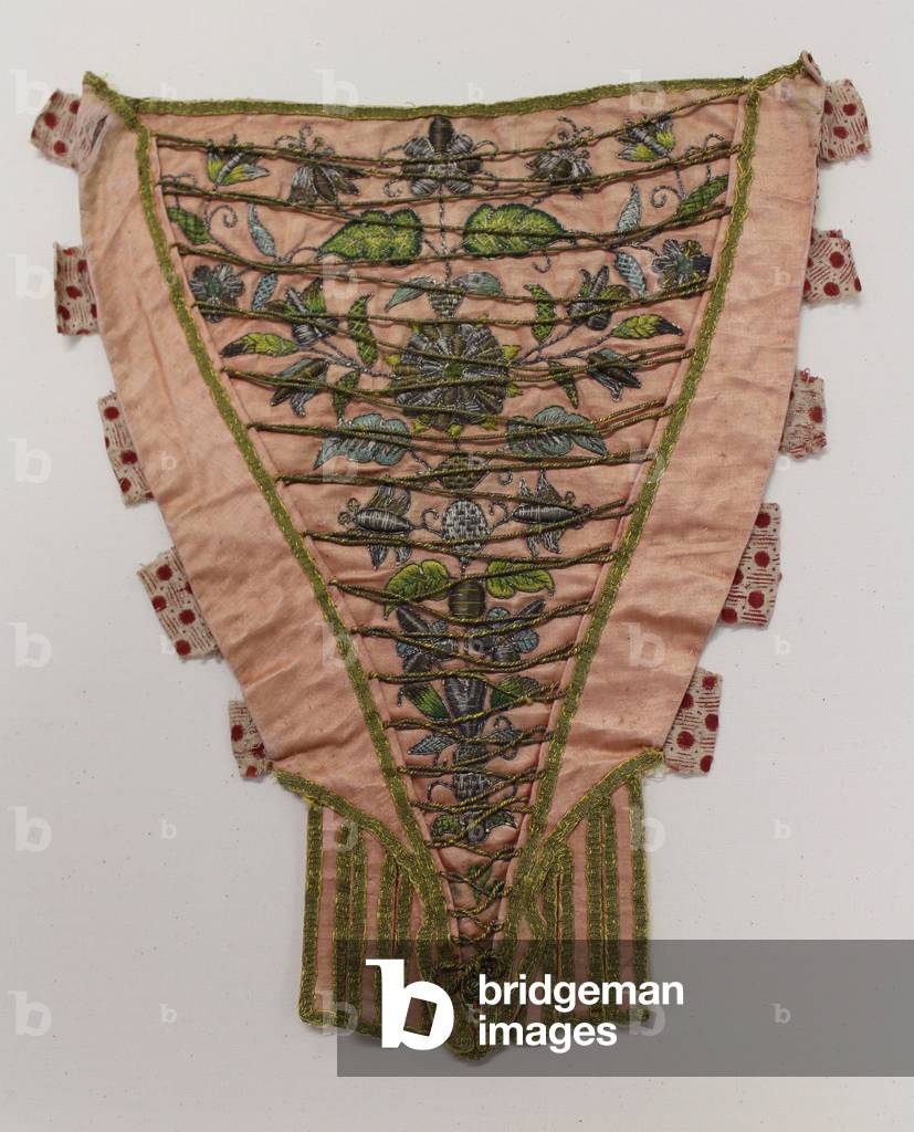 Stomacher, c.1740-60 (silk &metal)