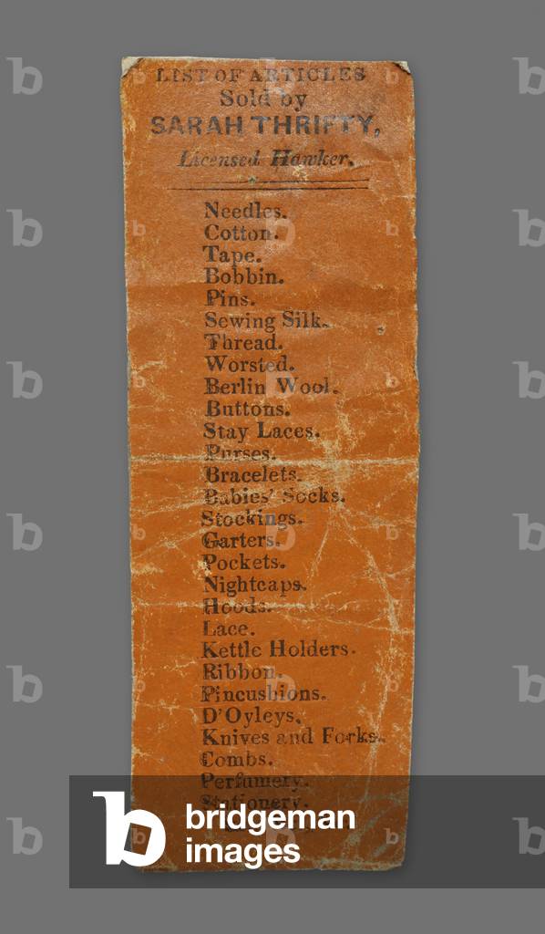List of articles sold by Sarah Thrifty, 1820-40 (print)